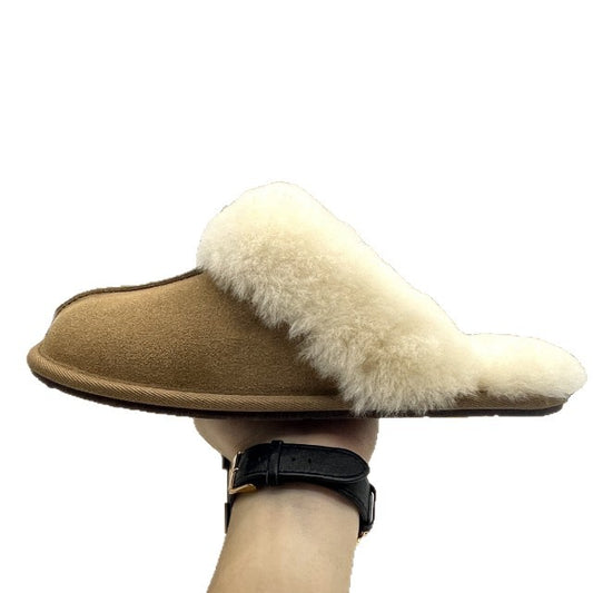Wool Lazy Furry Home Comfortable Out Star Thin Slippers
