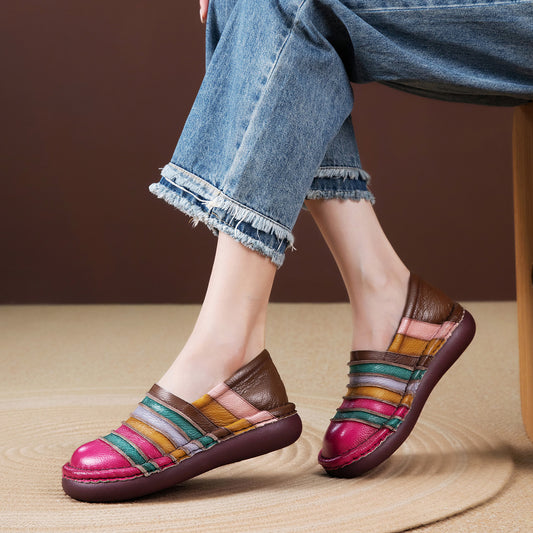 Flat Spring Retro Handmade Slip-on Soft Loafers