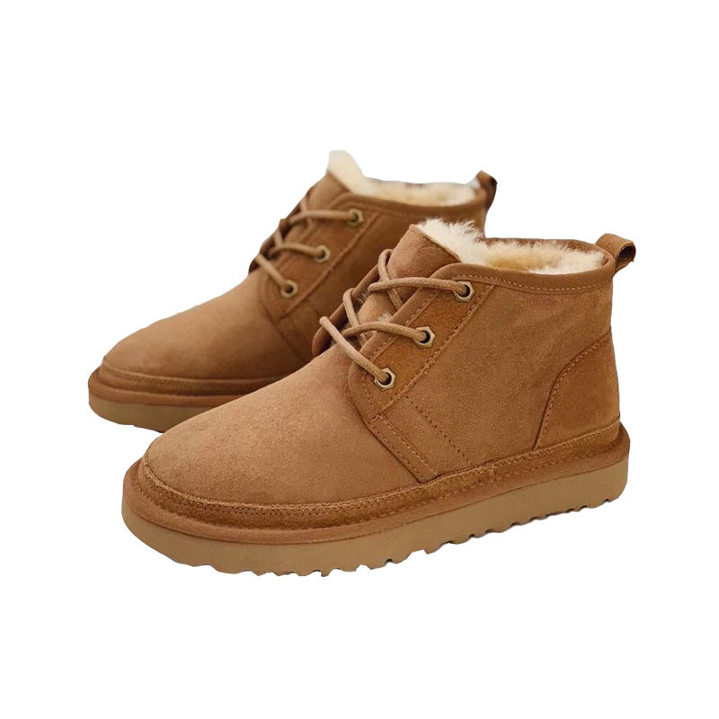 Men's Winter Sheep Fur Plus Size Northeast Snow Boots