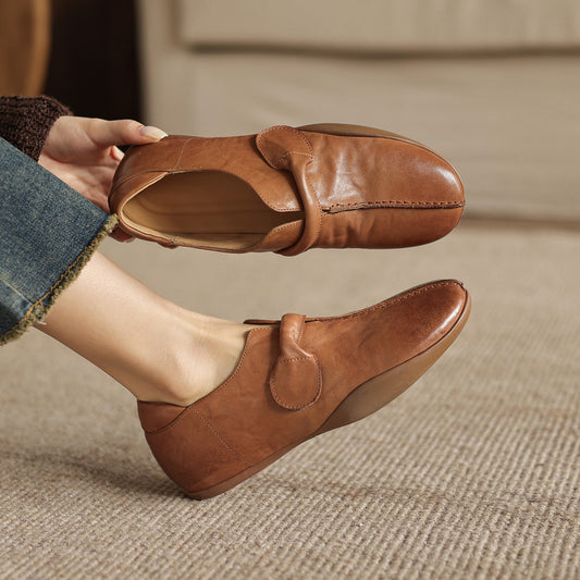 Women's Soft French Genuine Deep Mouth Pumps Spring Women's Fashion Shoes