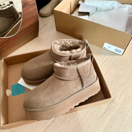 Women's Winter Platform Fleece-lined Thickening Plus Size Snow Boots