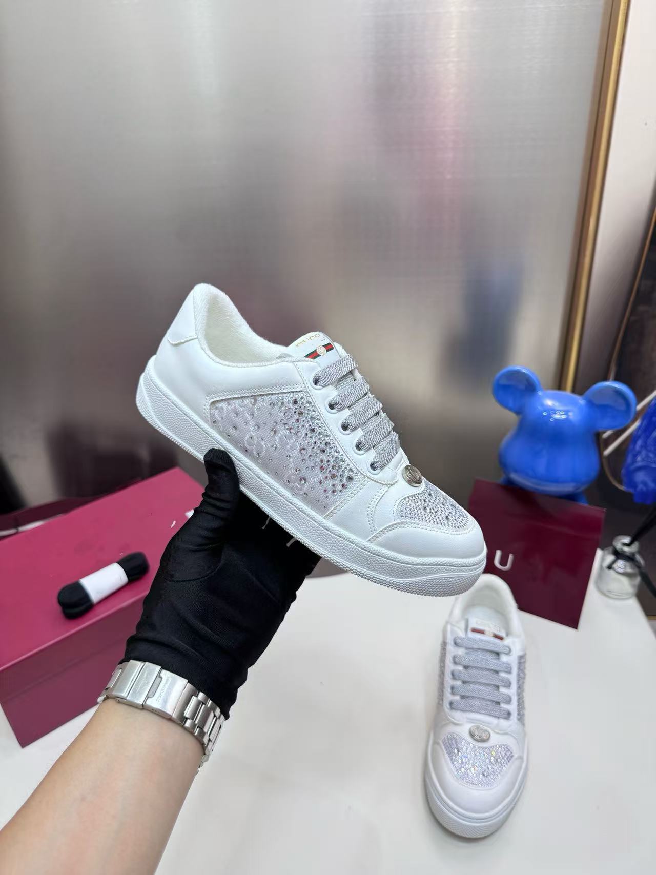 Women's & Men's Rhinestone Starry Dirty Sports Leisure Couple Women's Board Shoes