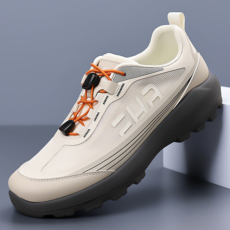 Men's Ice Silk Fabric Breathable Thick Bottom Fashionable City Light Men's Sports Shoes