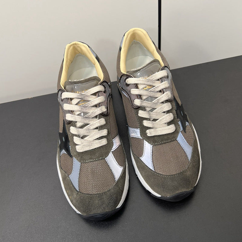 Goose Couple Mesh Distressed Retro Dirty Thick Women's Sports Shoes