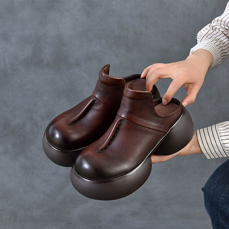 Women's Fashionable Chunky Outdoor Retro Platform Thick-soles Slippers
