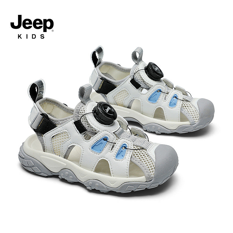 Children's Beach Summer Breathable Rotating Button Soft Kid's Sandals