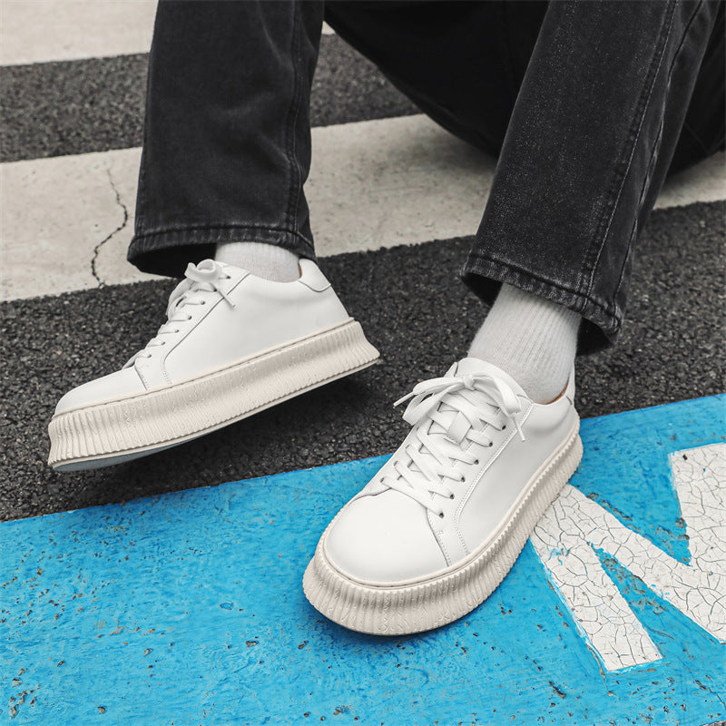 Men's Trendy Platform Hight Increasing Board Biscuit Casual Shoes