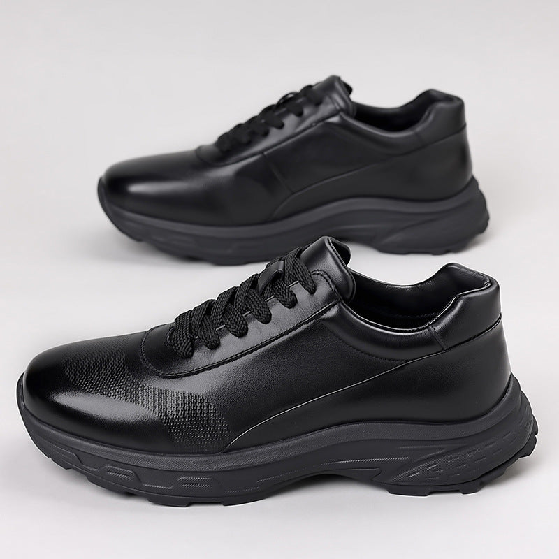 Men's First Layer Cowhide Outdoor Climbing Hiking Shock Absorption Men's Sports Shoes