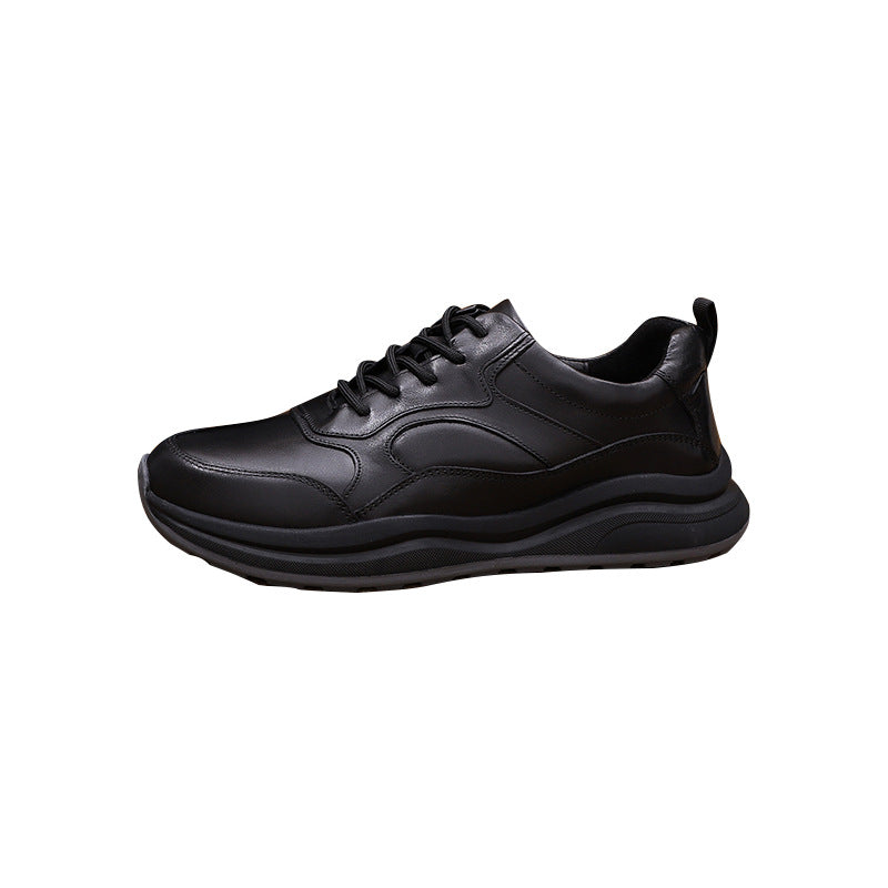 Men's First Layer Cowhide Fashionable Real Sneakers