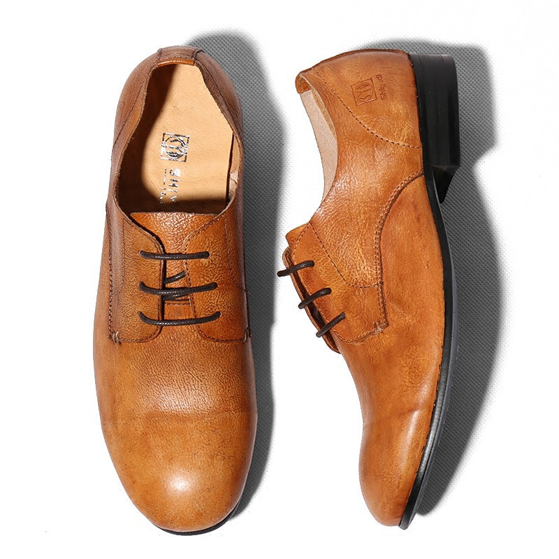 Men's Vintage Breathable The Skin Genuine England Style Handmade Leather Shoes