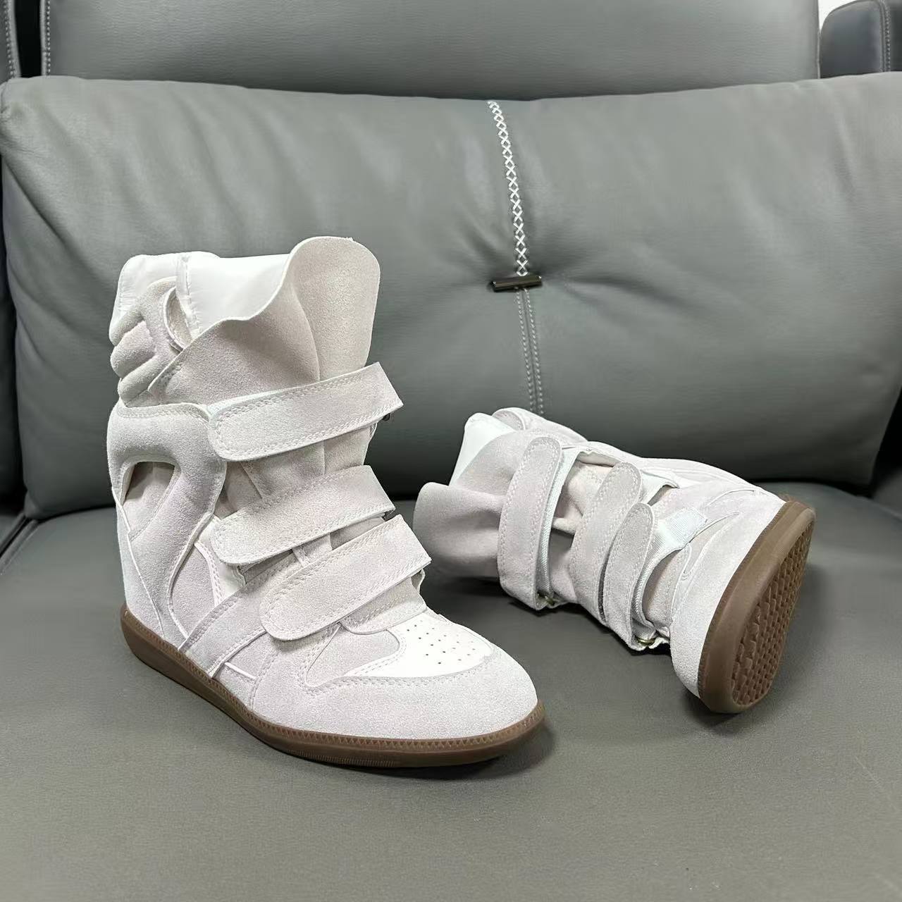 Women's Increasing Insole Wedge Velcro Genuine Assorted Women's Casual Shoes