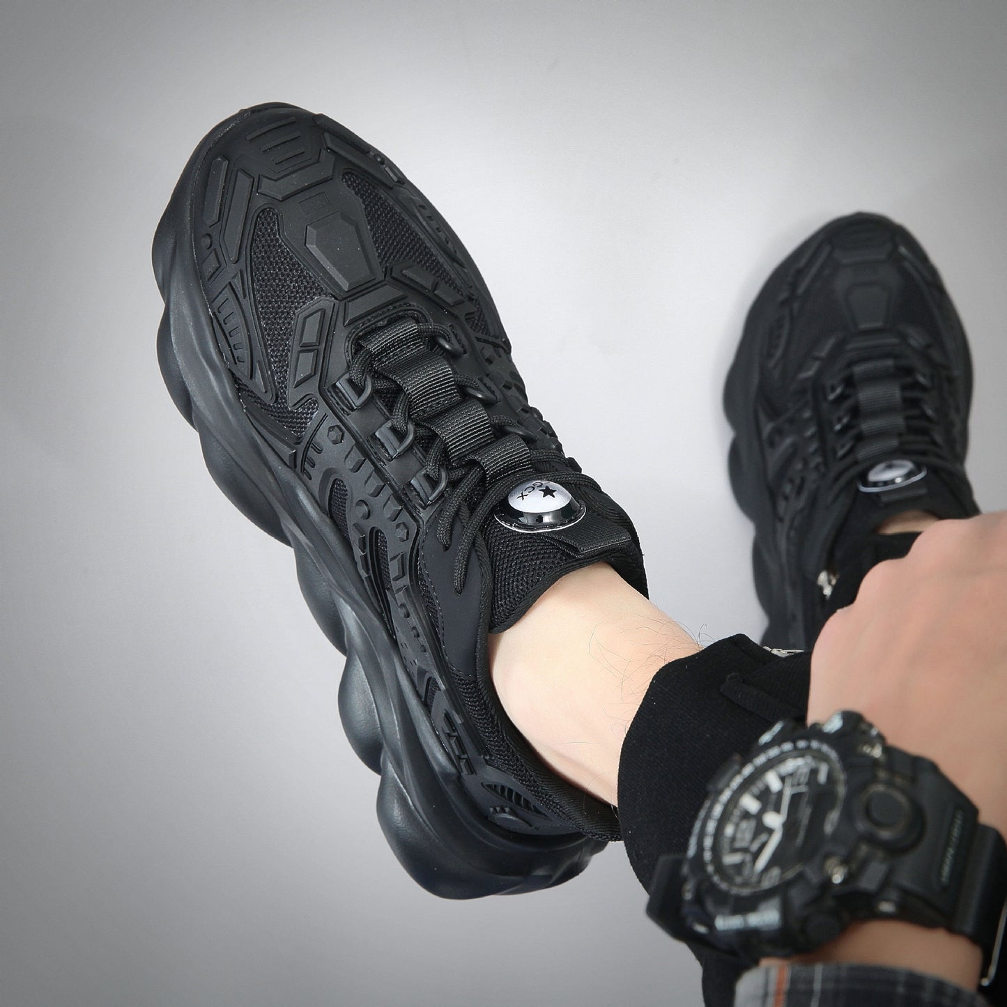 Men's Dad Sports Leisure Flying Woven Platform Men's Shoes