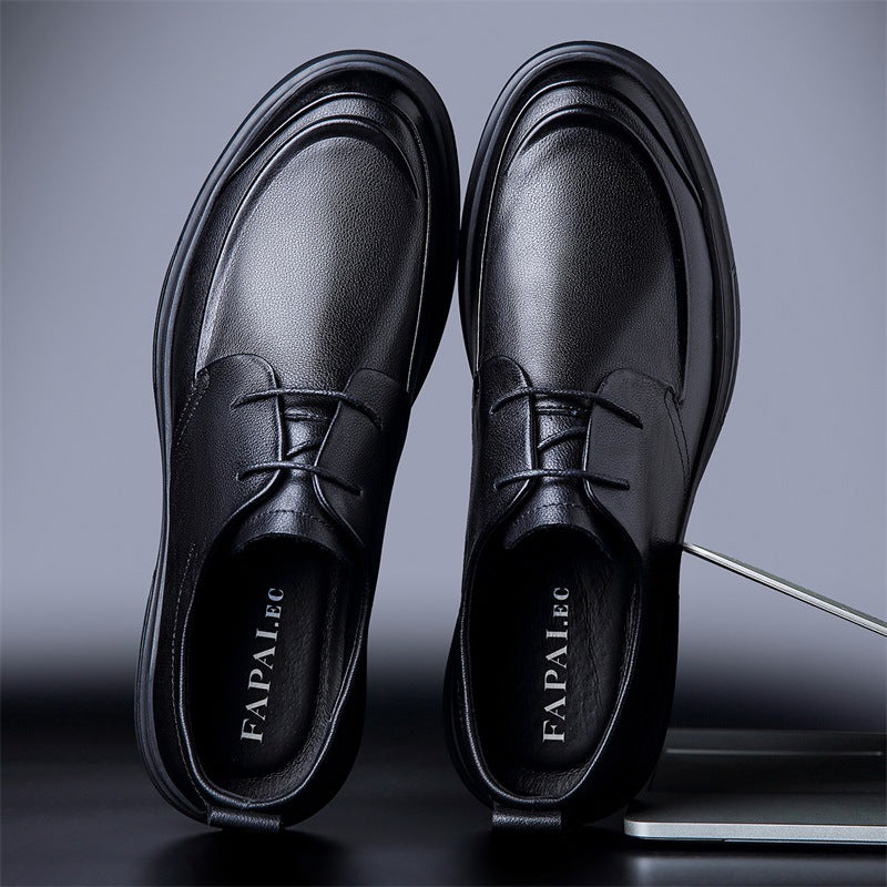 Men's Plus Size Business Formal High-grade Black Leather Shoes