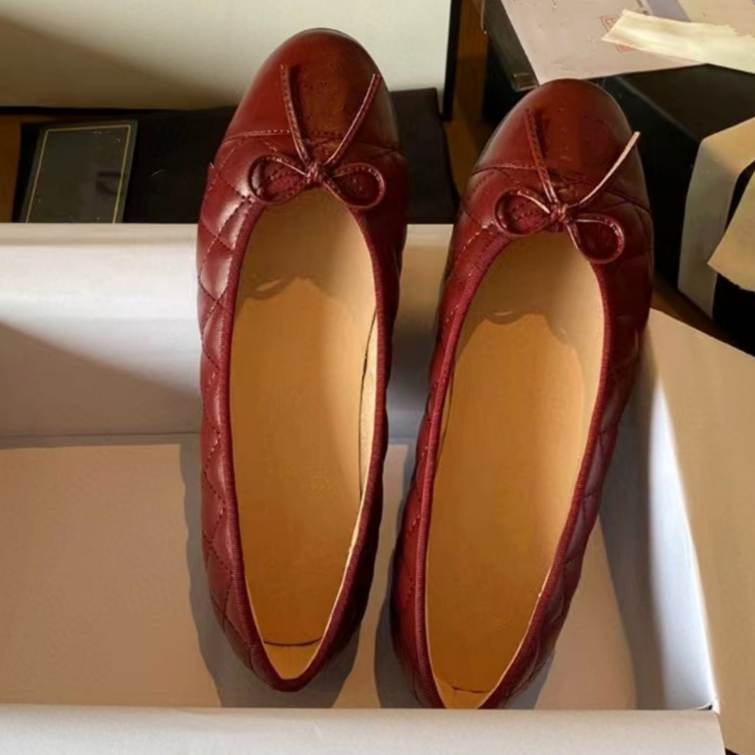 Women's Style Flat Pumps Low-cut Comfortable Round Women's Casual Shoes