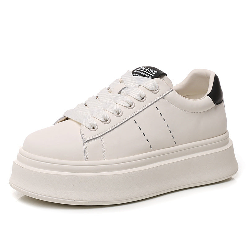 Women's Bottom White Autumn Simple Thick Board Casual Shoes