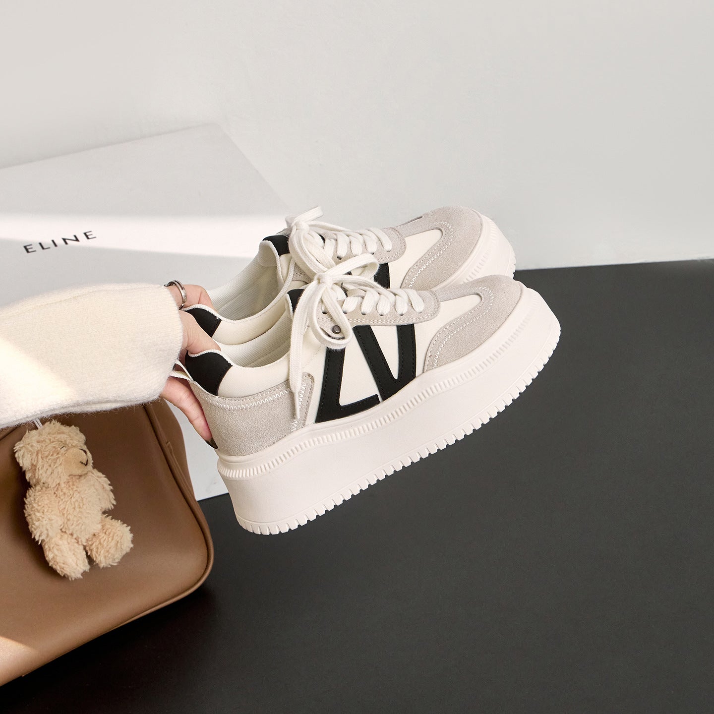 Women's Hidden Platform German Training Spring Small Size Sports Women's Board Shoes