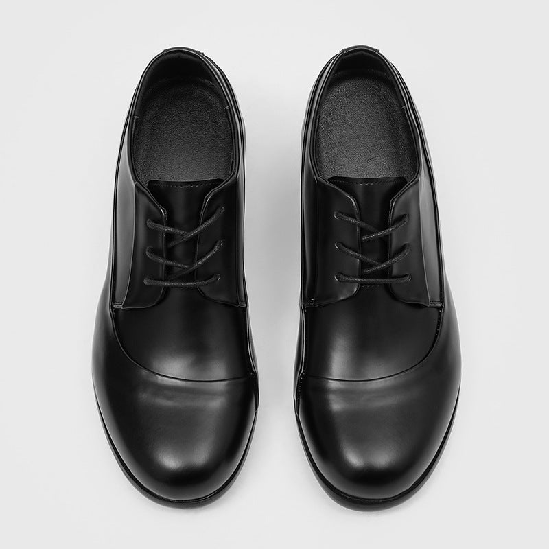 Men's Bottom High-grade Business Wear British Style Black Men's Casual Leather Shoes