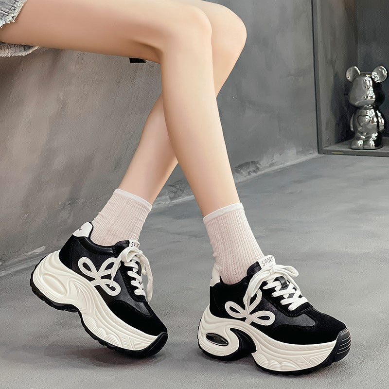 Women's Dad Autumn Genuine Thick-soled Small Fashionable Casual Shoes