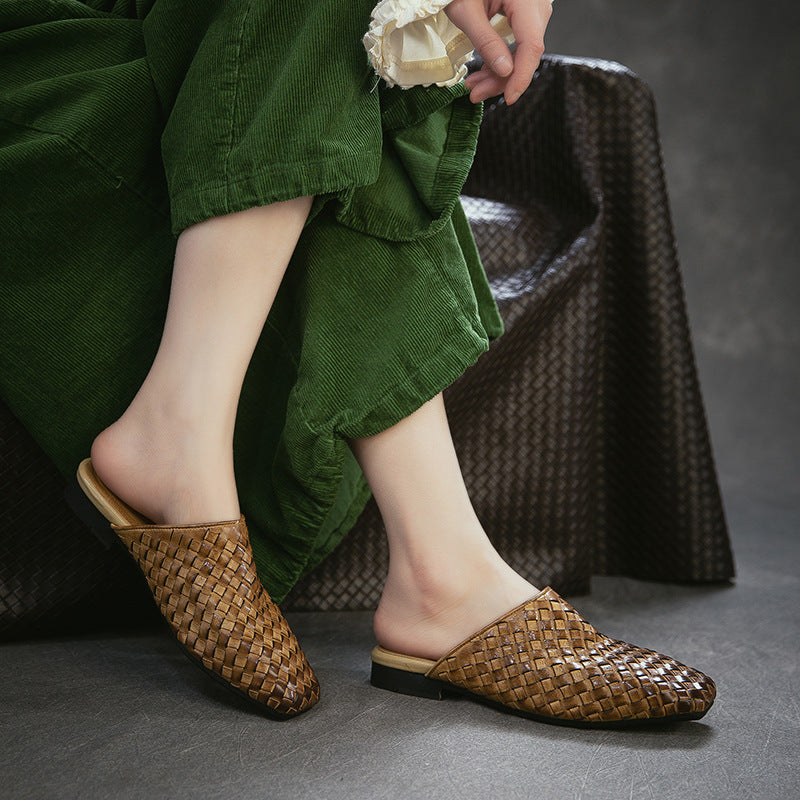Women's Inner Outer Cowhide Toe Box For Outdoors Special Interest Light Slippers