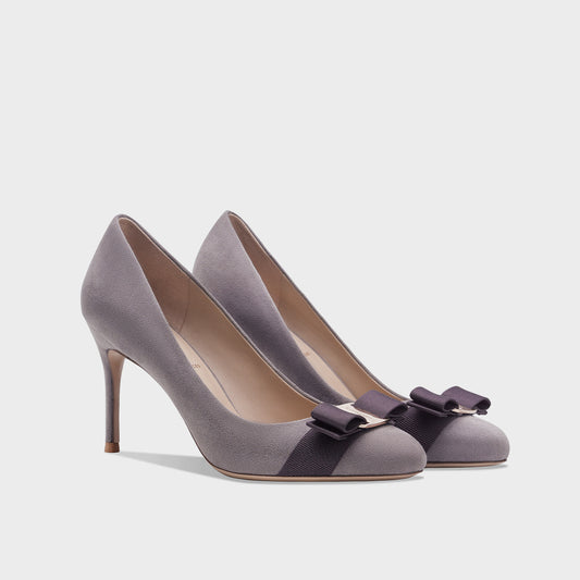 Women's French Gentle Bow Low-cut Stiletto Pumps Ancient Early Style Elegant Heels