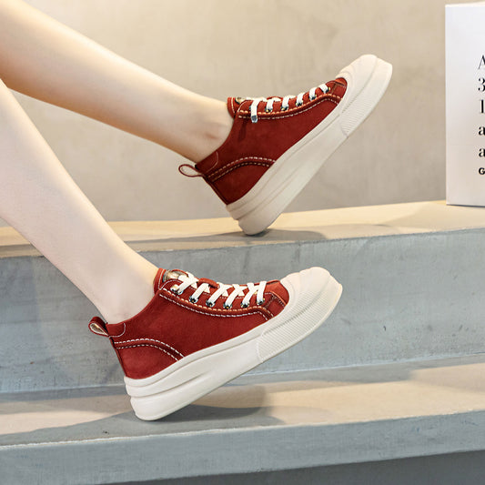 Women's Top White Autumn Full Grain Cow Casual Shoes