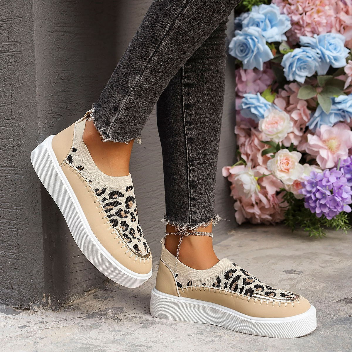 Women's Sports Autumn Mesh Breathable Fashionable Platform Sneakers