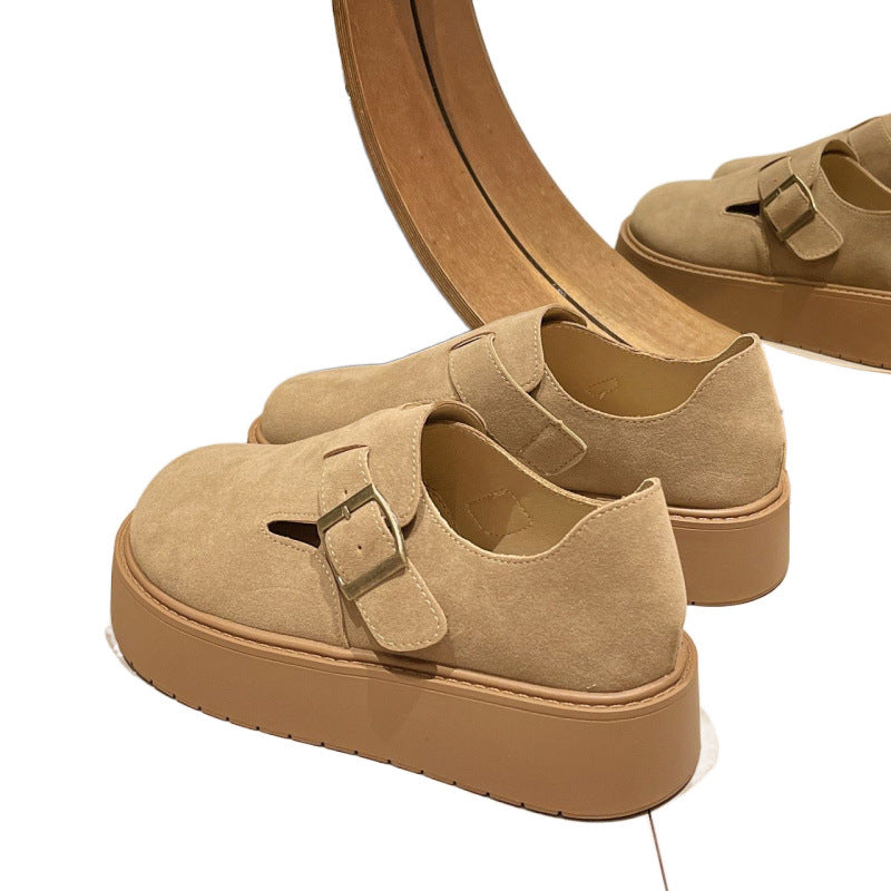 Women's Fashion Platform Autumn Height Increasing Retro Casual Shoes