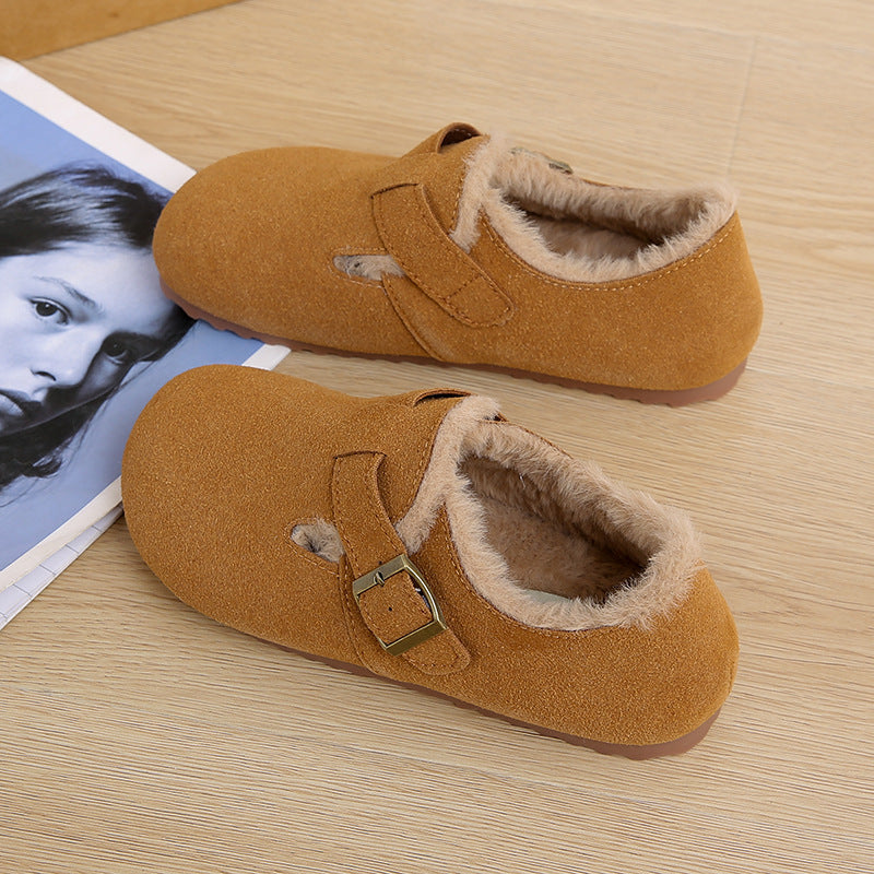 Women's Innovative Fleece-lined Warm Slip-on Cotton Casual Shoes