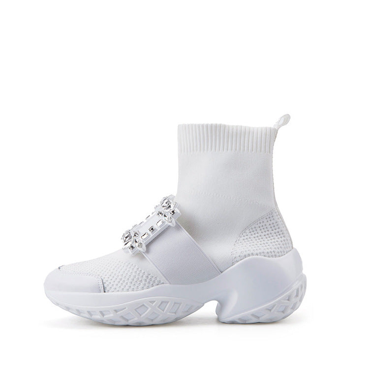 Women's Buckle Sock Trendy Super Popular Thick Sneakers