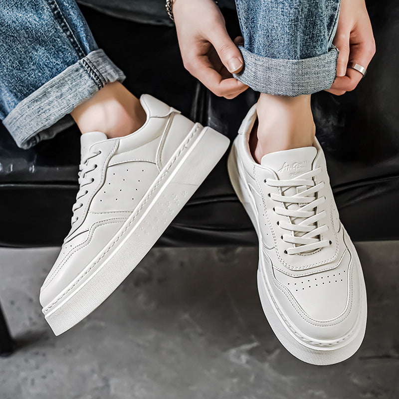 Men's Color Platform White Board British Retro Sneakers