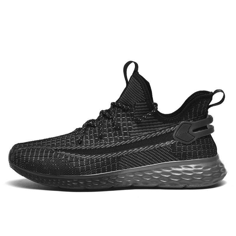 Women's & Men's Plus Size Flying Woven Breathable Mesh Sneakers