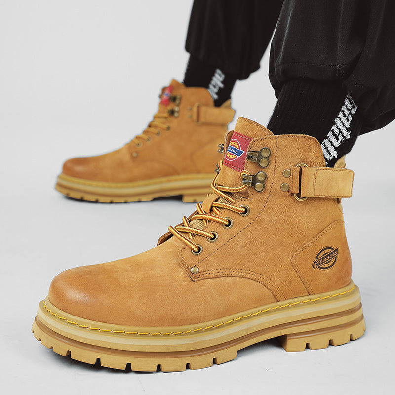 Men's Trendy Retro Mountaineering Plus Size Brown Boots