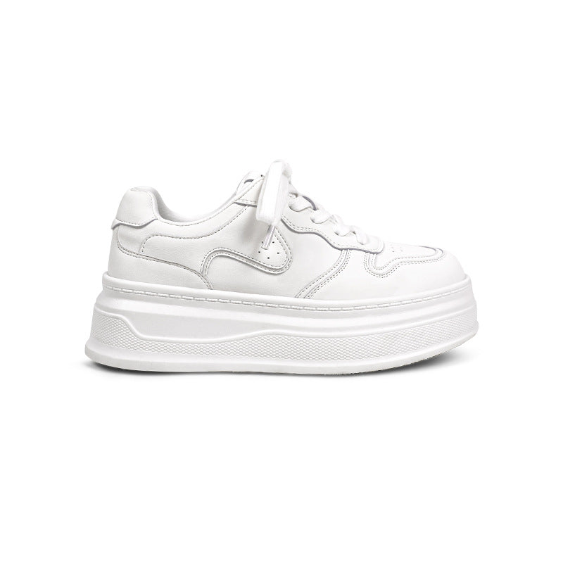 Women's Genuine Korean Style Thick Bottom Heightened Easy Wear Autumn Breathable Women's Board Shoes