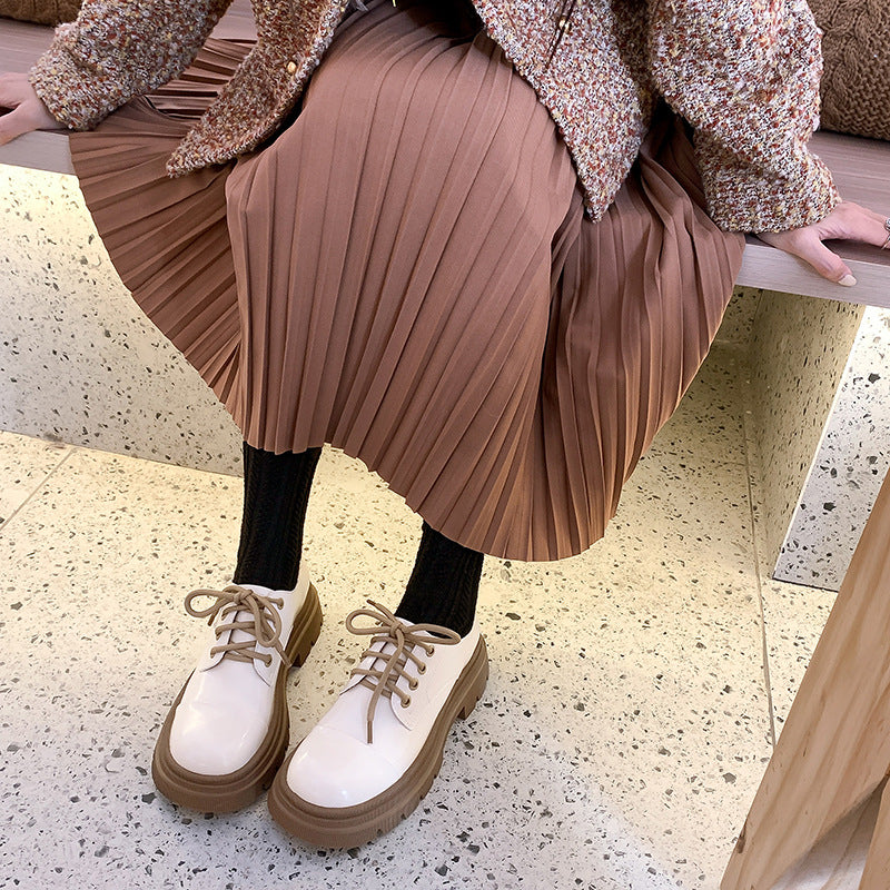 Style Female College Lace Up Platform Women's Shoes