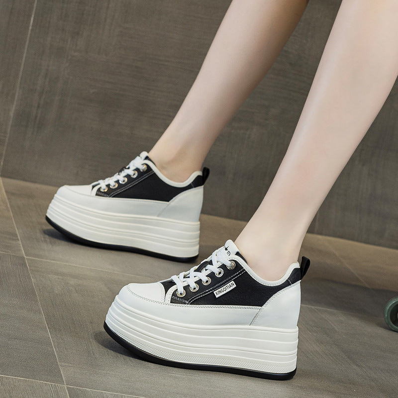 Women's Cm Breathable Spring Short Music Board Platform Height Increasing Women's Casual Shoes