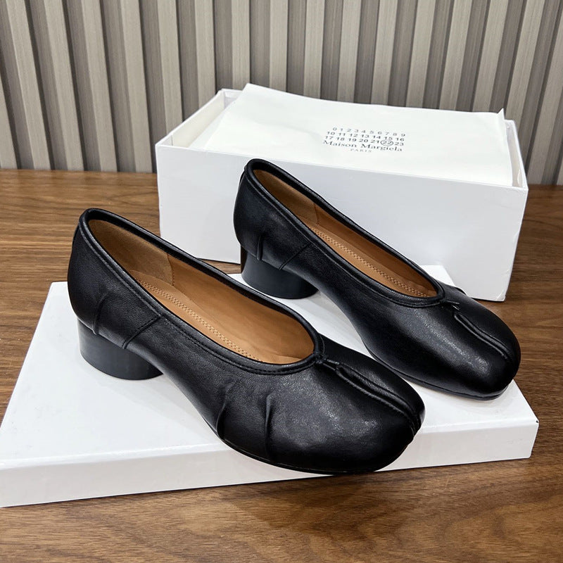 Women's High Version Mid Full Trotter Ballet Heels