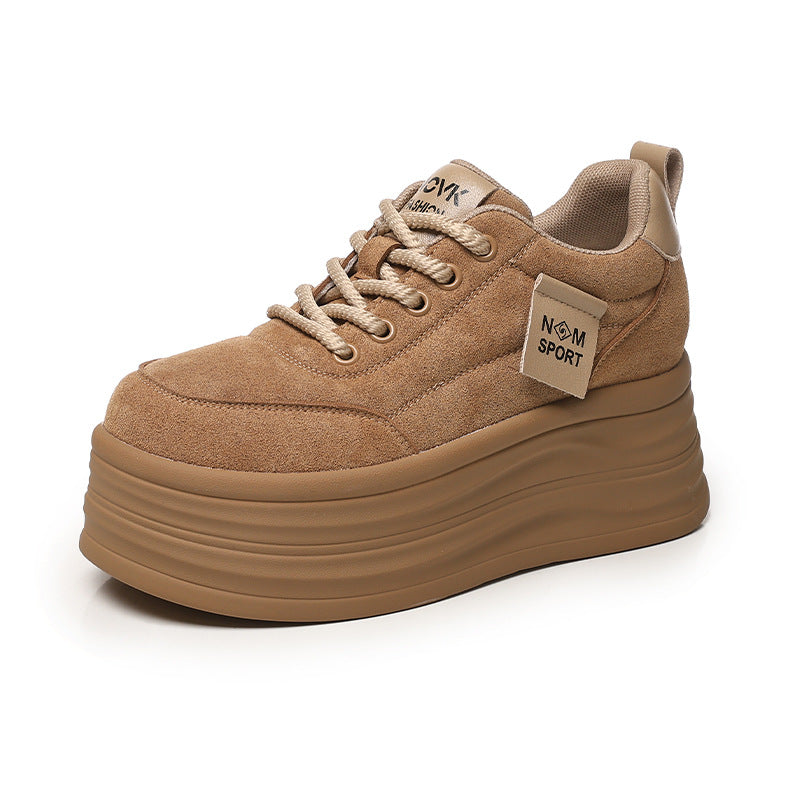 Women's Small Thick Soft Bottom Warm Suede White Men's Shoes