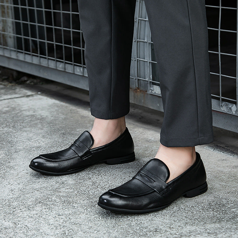 Men's Autumn Formal Wear Gentleman British Style Soft Bottom Men's Business Leather Shoes