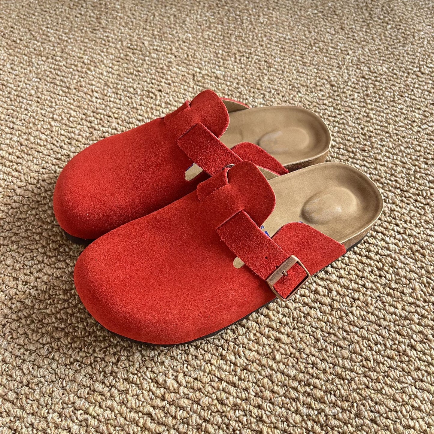 Women's Large Size Outer Wear Thick-soled Closed Toe Half Slip-on Women's Casual Shoes