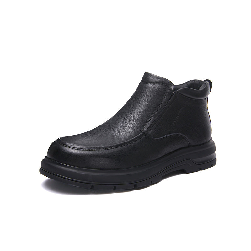 Men's Slip On Cotton Comfortable Warm Side Boots