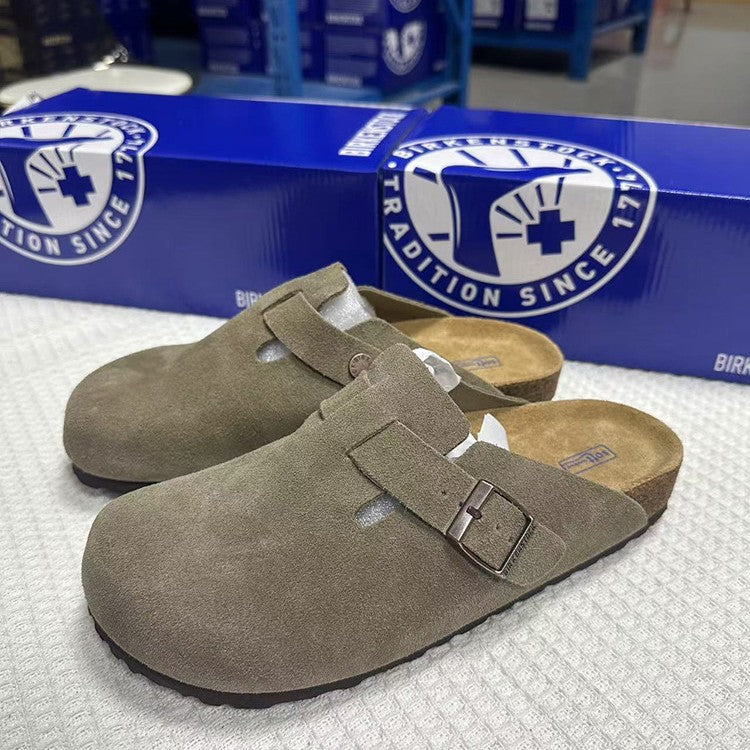 Women's & Men's Cork Sole Half Pack Thick Bottom Slippers