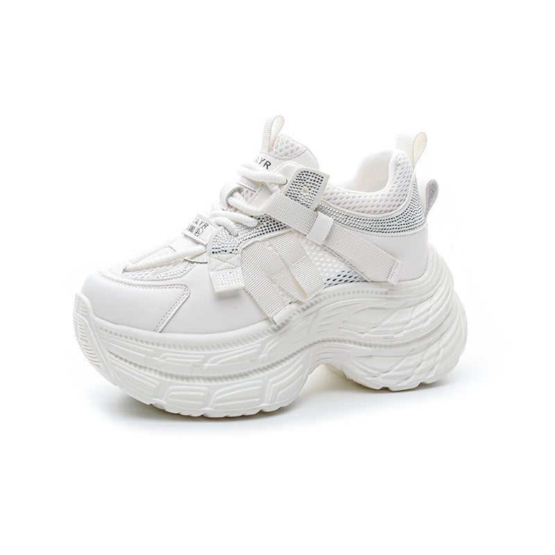 Women's Fashion Clunky Height Increasing Insole Lightweight Small Men's Shoes