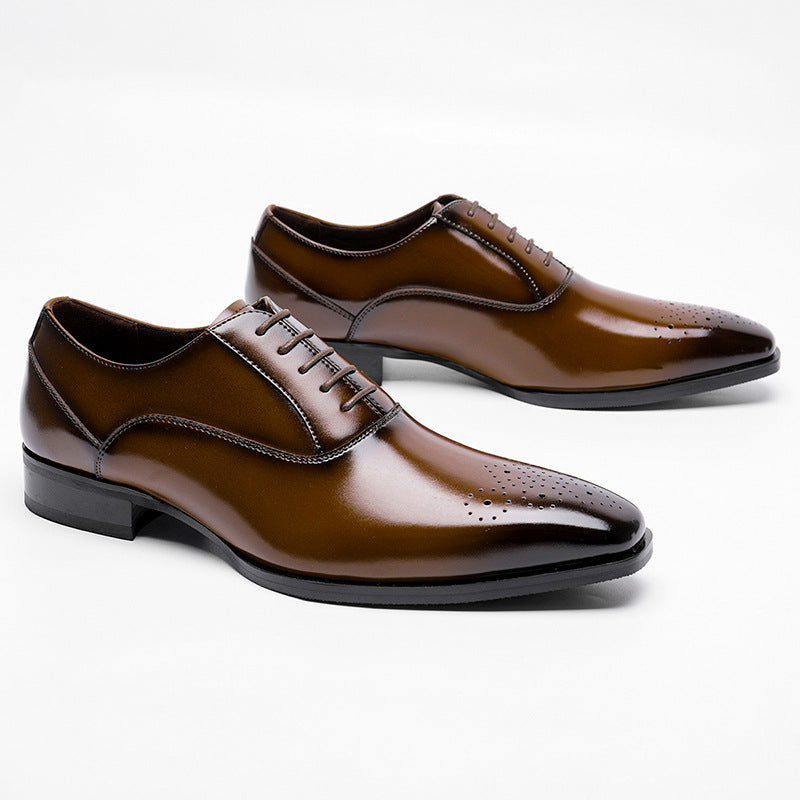 Men's Genuine Business Formal Cowhide Gentleman Pure Leather Shoes