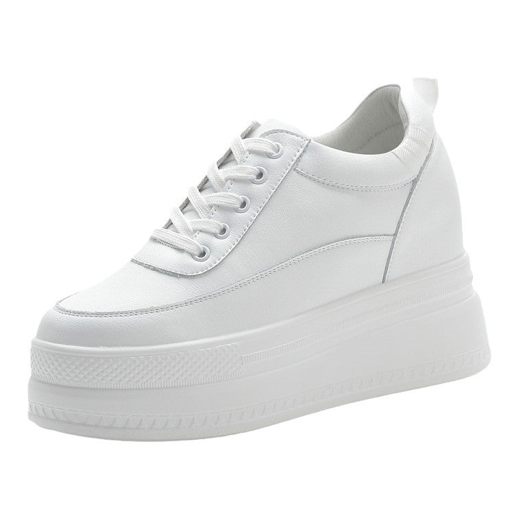 Women's Four Platform Height Increasing Insole Mesh Sneakers