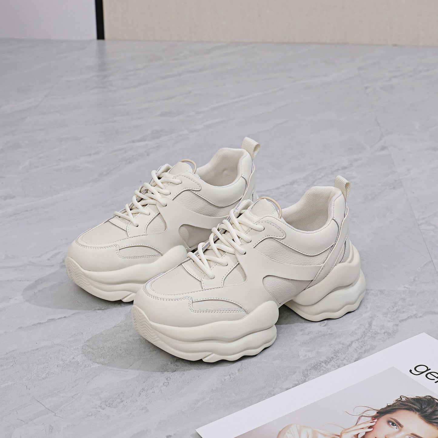 Women's Lu Dad Thick Bottom Breathable Sneakers