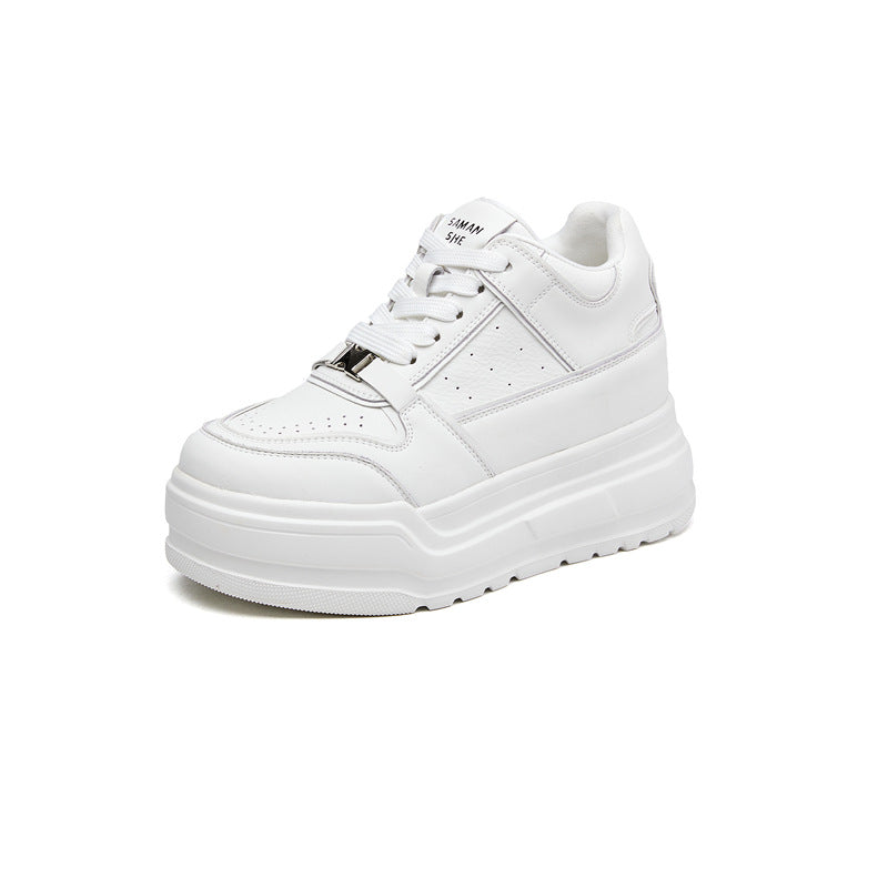 Women's Insole Genuine Platform White Spring Small Sneakers