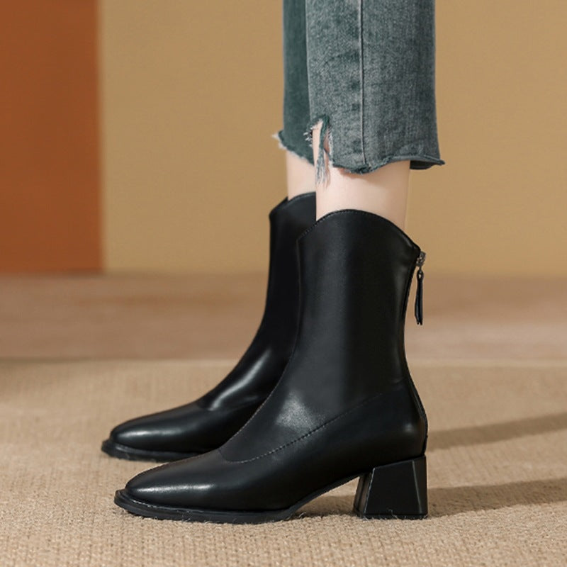 Women's High V Cut Martin Small Ankle Boots
