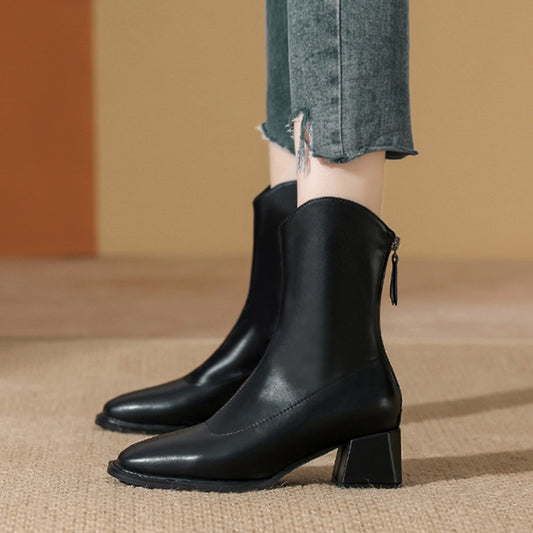Women's High V Cut Martin Small Ankle Boots