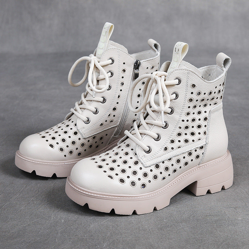 Women's First Layer Cowhide Rubber Foam Bottom Single Women's Leather Boots