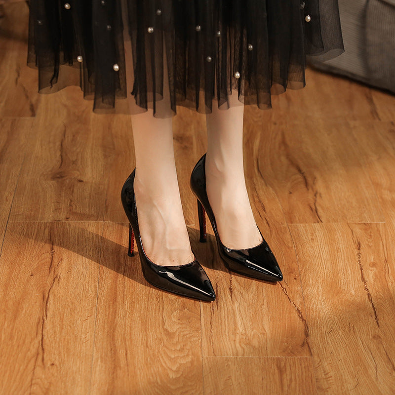 Women's High Wedding Temperament Black Thin Sexy Bridesmaid Classic Style Women's Fashion Shoes